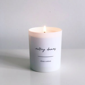 Clean Cotton, White Candle