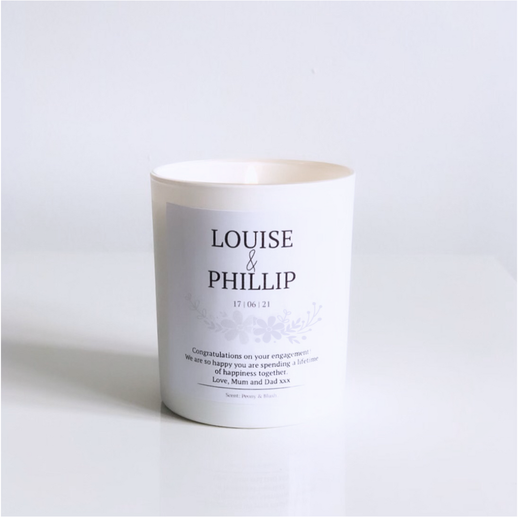 Engagement | Anniversary Gift, Personalised Luxury Candle