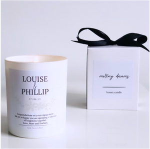 Engagement | Anniversary Gift, Personalised Luxury Candle