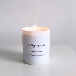 Lime Basil & Mandarin, White Candle