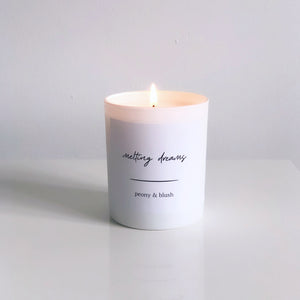 Peony & Blush, White Candle