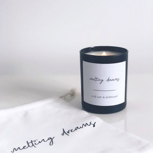 Rock Salt & Driftwood, Black Candle